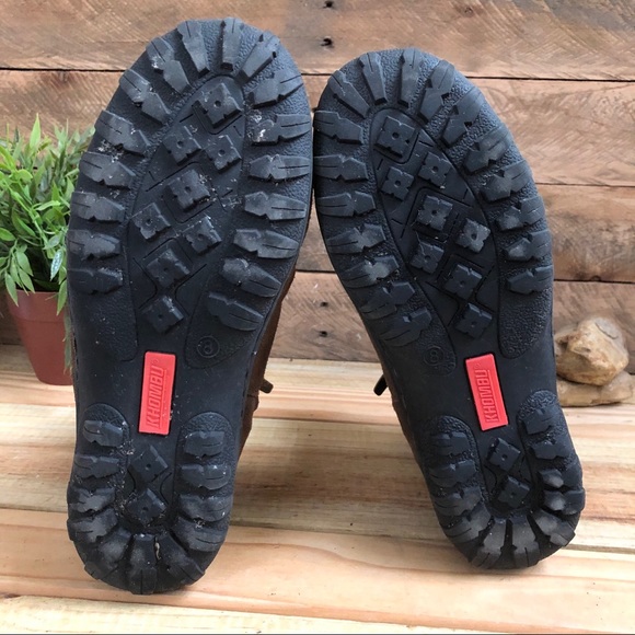 Khombu suede & faux fur booties in chocolate - Picture 7 of 8